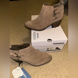 Sonoma Women's Taupe Ankle Booties NEW